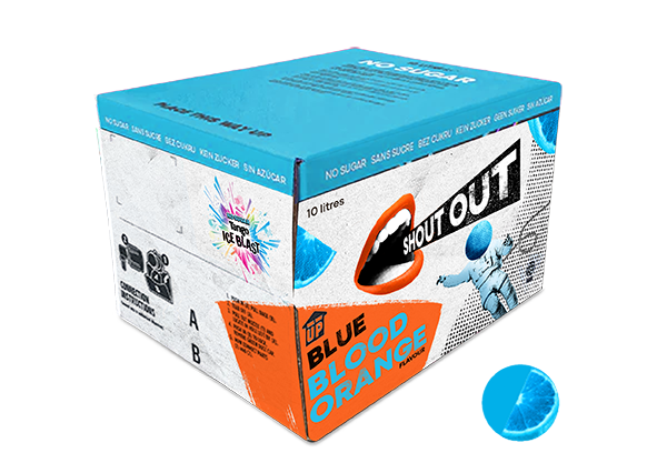 Tango Ice Blast  No Sugar Shout Blood Orange Flavour Premix 1x10L Bag-in-Box