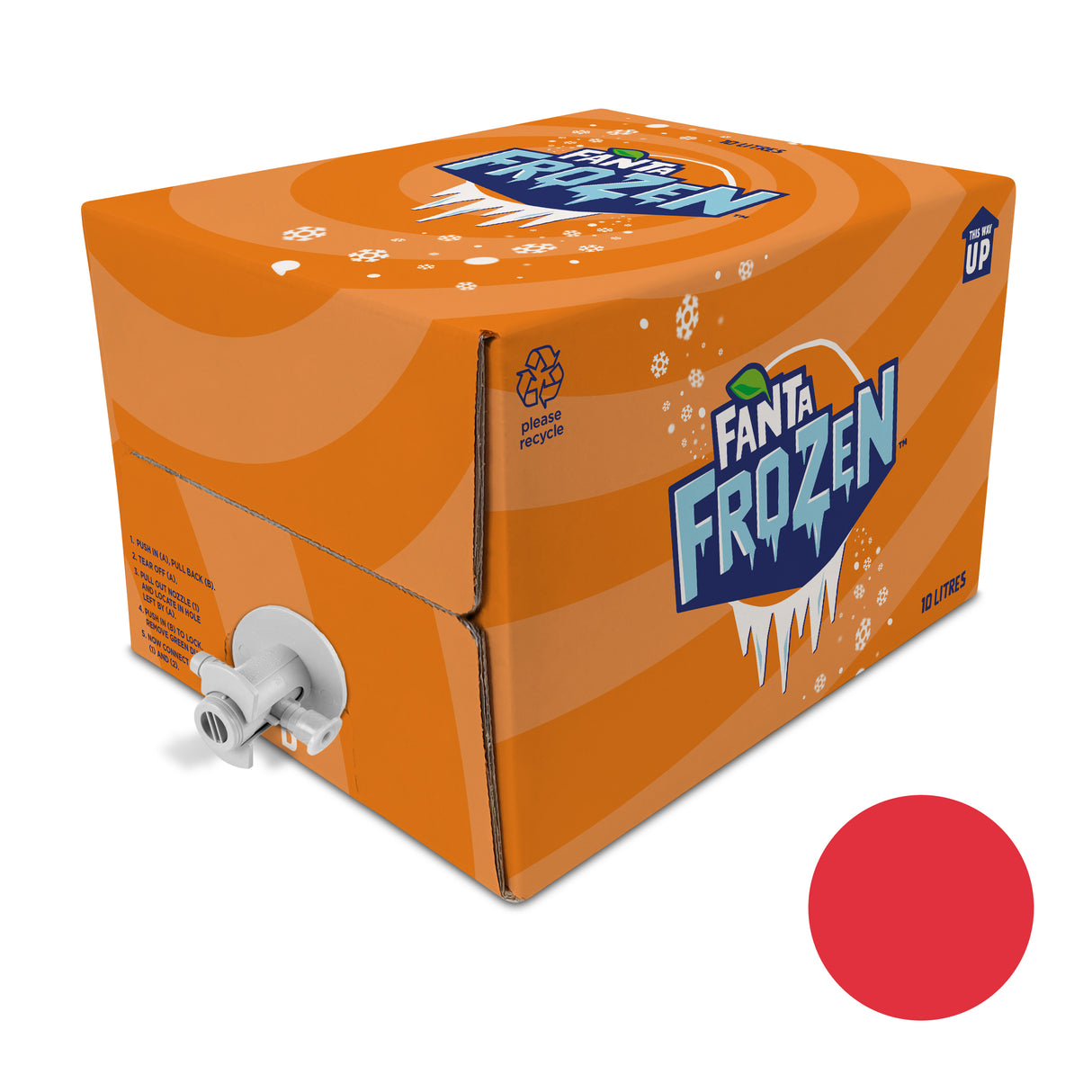 Fanta Frozen Strawberry Premix 1x10L Bag-in-Box