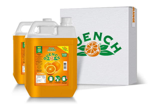 Quench No Added Sugar Orange Squash 1x 10L Manual-Fill Premix
