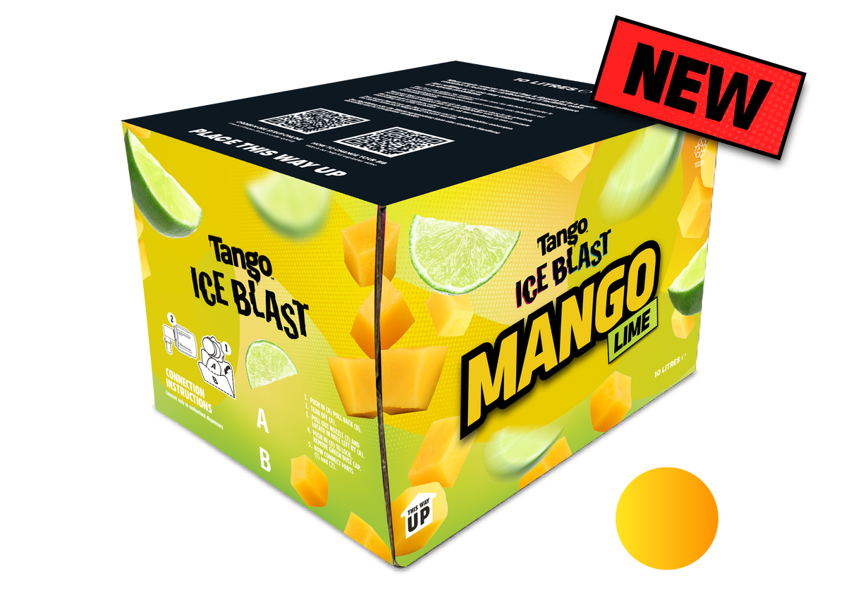 Tango Ice Blast  No Sugar Mango Lime Flavour Premix 1x10L Bag-in-Box