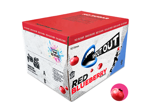 Tango Ice Blast  No Sugar Shout Blueberry Flavour Premix 1x10L Bag-in-Box