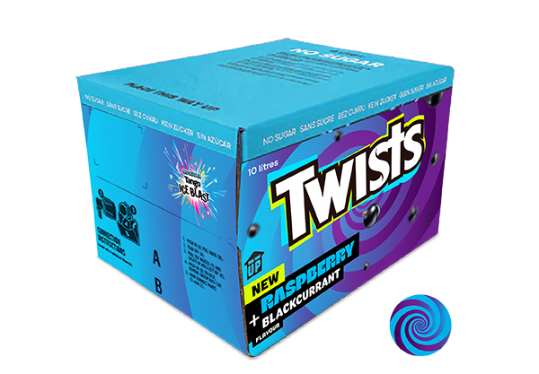 Tango Ice Blast No Sugar Twist Raspberry Brackcurrant Flavour prémélange 1x10L Bag dans la boîte