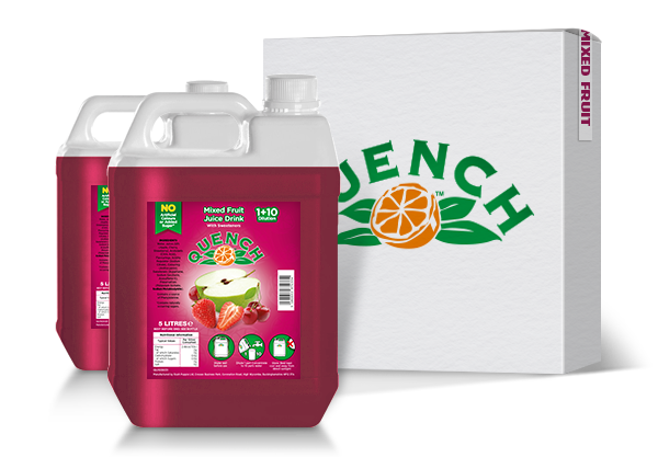 Quench No Added Sugar Mixed Fruit Squash 1x 10L Manual-Fill Premix
