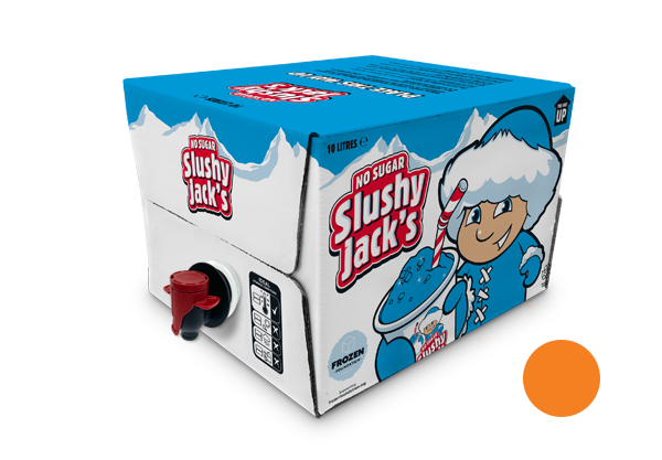 Sans sucre Slushy Jack's saveur orange 1 x 10 L Prémélange à remplissage manuel