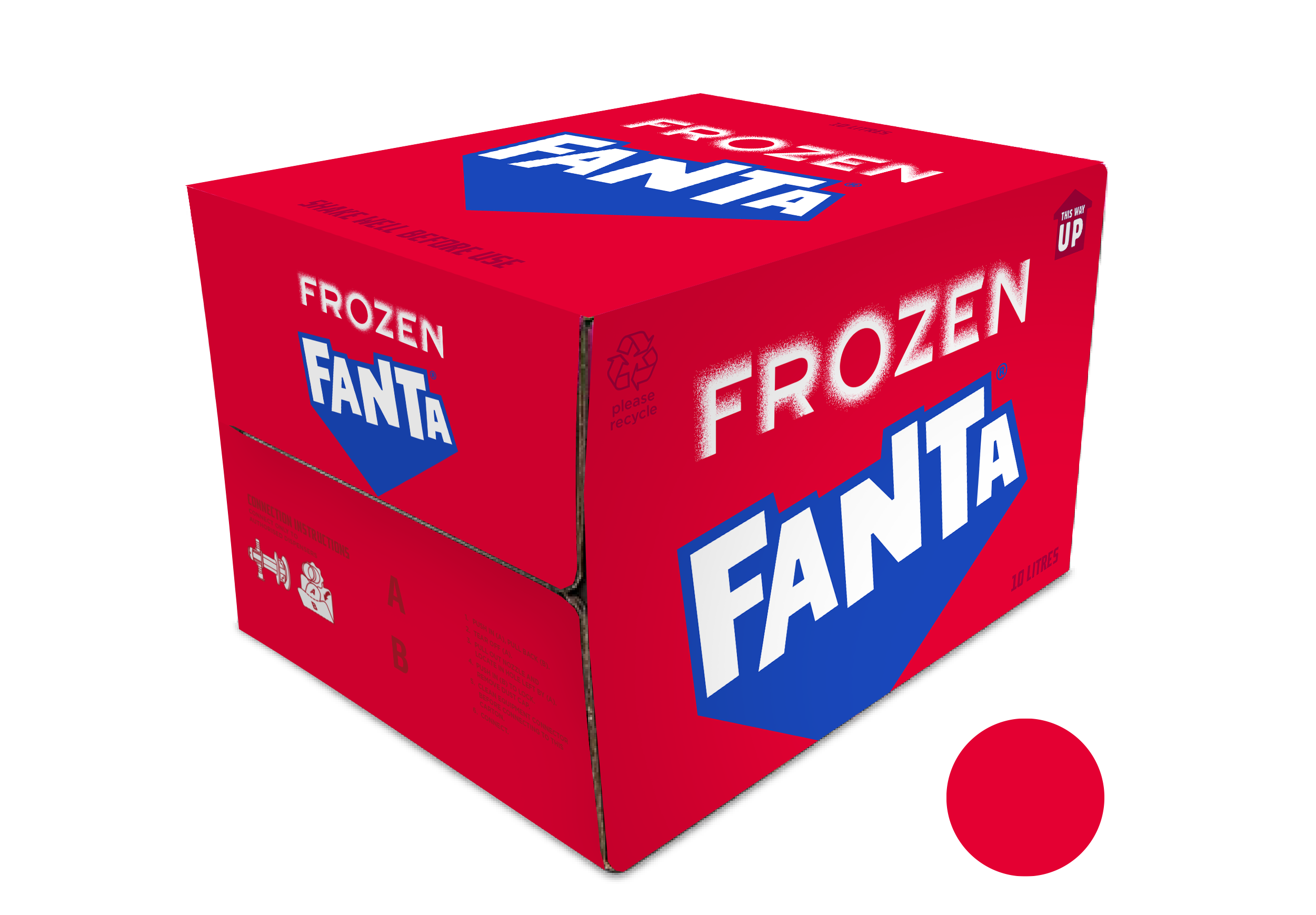 Fanta Frozen Strawberry Premix 1x10L Bag-in-Box